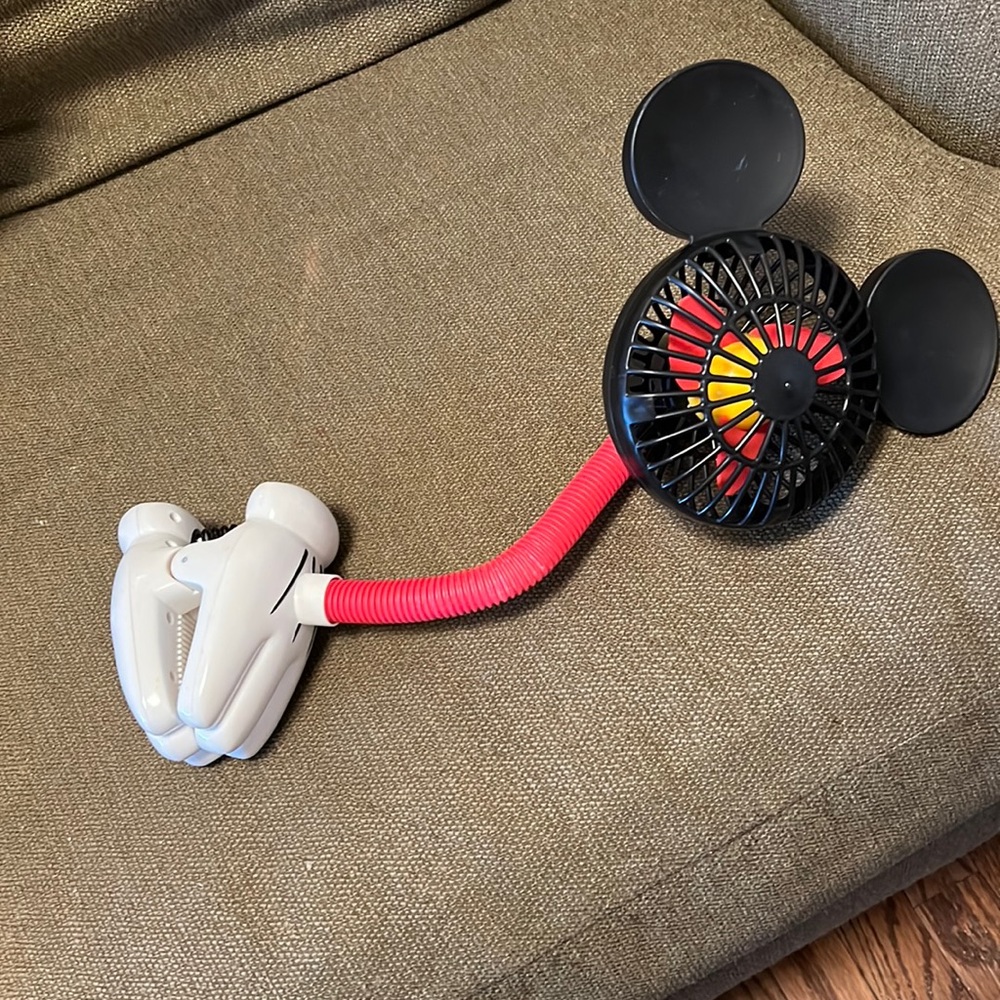 MICKEY MOUSE EARS Battery Operated STROLLER Table Clip On Fan TOY DISNEY PARKS